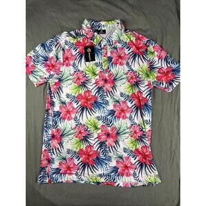Greenside Golf Men's Polo Shirt Large L Aloha Spring NWT